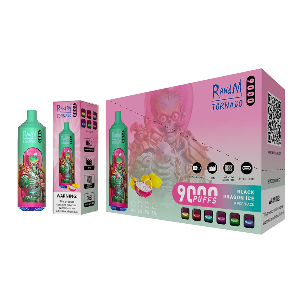 RAndM Tornado 9000 Puffs Disposable Vape Pack of 10